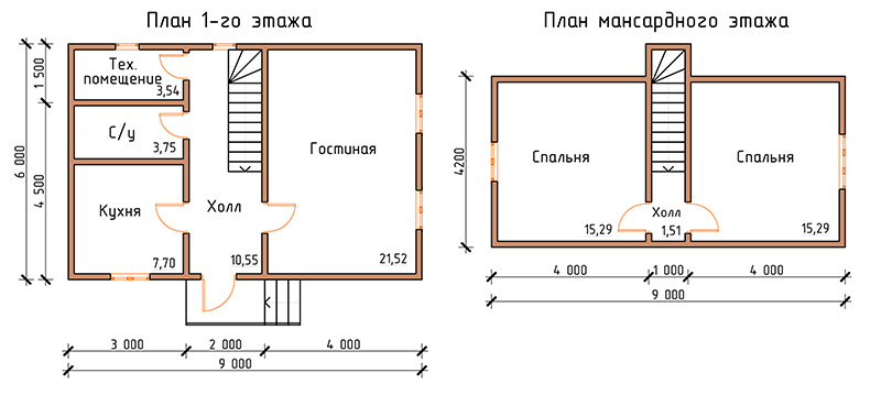 Дом (каркас) 8А (6х9 м) в Ульяновске
Дом (каркас) 8А (6х9 м)