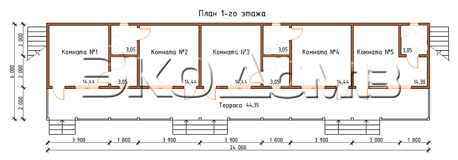 Гостиница на 10 номеров (6х26 м) в Ульяновске
Гостиница на 10 номеров (6х26 м)