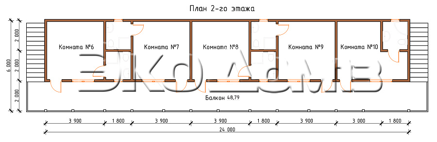 Гостиница на 10 номеров (6х26 м) в Ульяновске
Гостиница на 10 номеров (6х26 м)